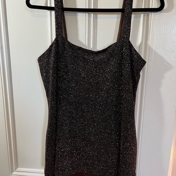 Formal Brown Sparkle Dress - Picture 5 of 9